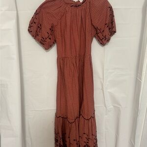 Madewell Red Checkered Dress